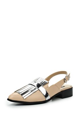 LOST INK  HILDE FRINGED SLING BACK FLAT SHOE